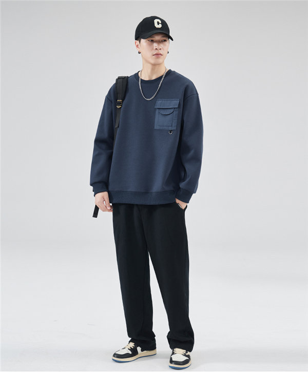 トレーナー メンズ 長袖 プルオーバー スウェットポケット付き 秋服トレーナー 春秋 クルーネック 大きいサイズ 韓国ファッション 秋服 送料無料 
