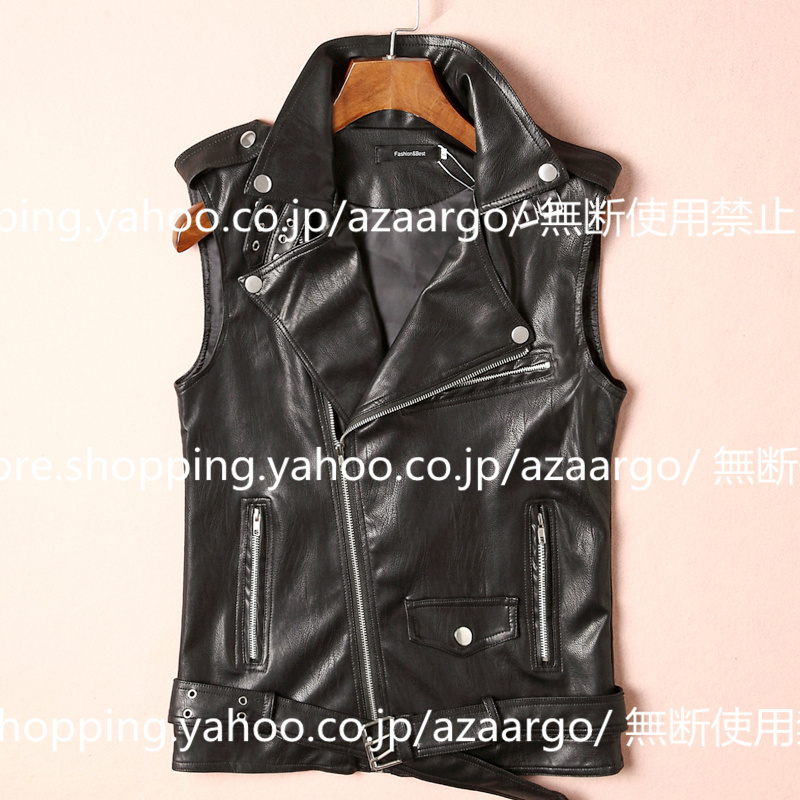 レザーベスト メンズ ベスト PU 高級レザー ジレベスト 大きいサイズ バイク用ベスト チョッキ カジュアル フォーマル 通勤 
