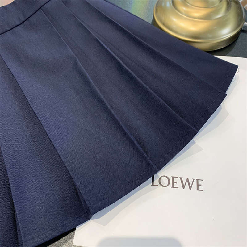お取り寄せ商品 セットアップ キッズファッション 女の子 3点セット 80-150CM Vネック プリーツスカート ショートスカ ストライプ柄 ベスト 長袖シャツ コットン