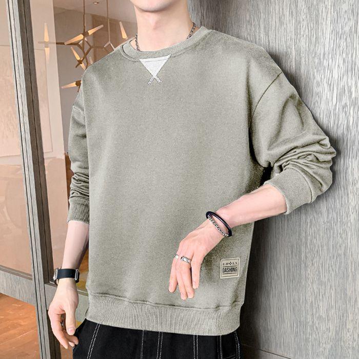 トレーナー メンズ スウェットシャツ 春服 秋服 長袖 カジュアル シンプル クルーネック トップス プルオーバー お洒落 ゆったり 