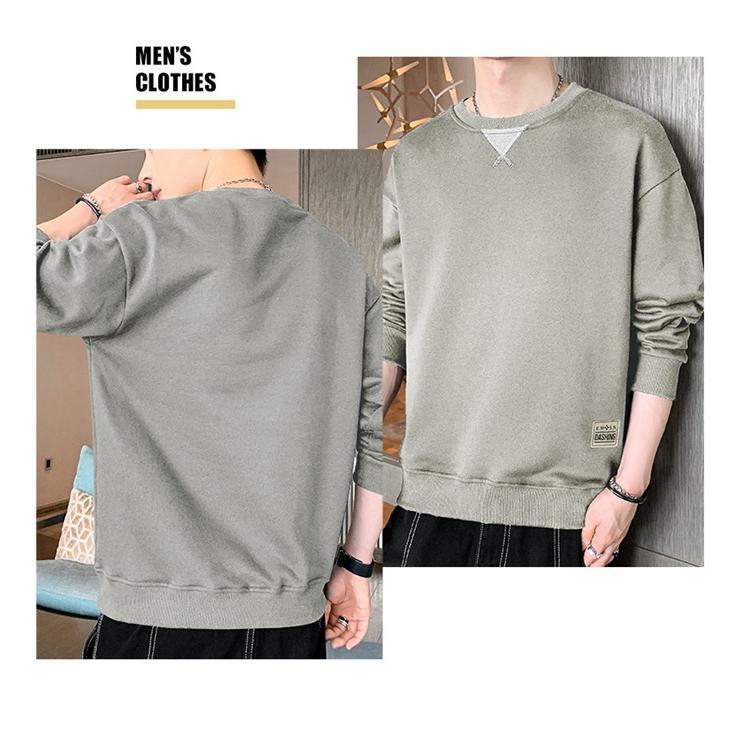 トレーナー メンズ スウェットシャツ 春服 秋服 長袖 カジュアル シンプル クルーネック トップス プルオーバー お洒落 ゆったり 