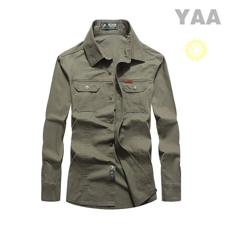 メンズ 長袖 ミリタリーシャツ ワークシャツ ミリタカジュアルシャツ アウトドア 登山ウェア 夏 