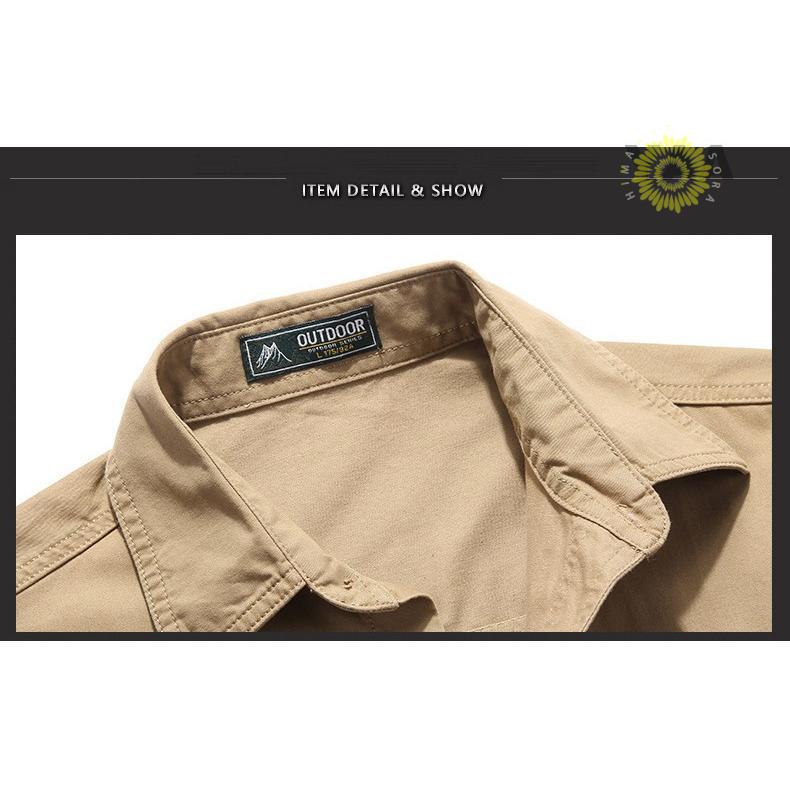 メンズ 長袖 ミリタリーシャツ ワークシャツ ミリタカジュアルシャツ アウトドア 登山ウェア 夏 