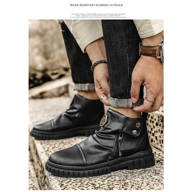 ブーツ メンズ ワークブーツ 防滑 おしゃれ 防水 厚底 エンジニアブーツ カジュアル バイク アウトドア レザー 大きい ミリタリーブーツ マウンテンブーツ 