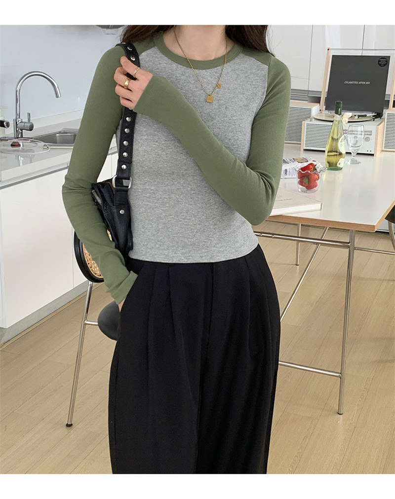 Tシャツ レディース 長袖 カットソー Tシャツ トップス 細身 無地 きれいめ 冬 秋 通勤 日常 普段着 女性用 肌触りの良い オシャレ リブ 