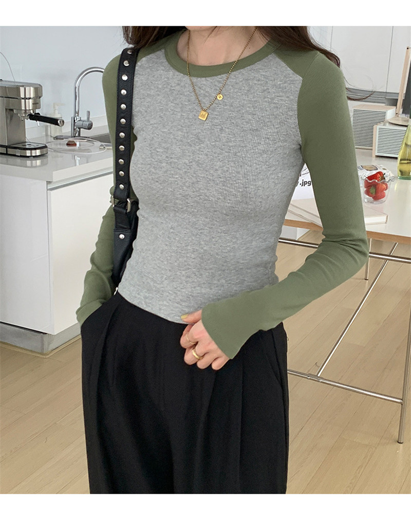 Tシャツ レディース 長袖 カットソー Tシャツ トップス 細身 無地 きれいめ 冬 秋 通勤 日常 普段着 女性用 肌触りの良い オシャレ リブ 