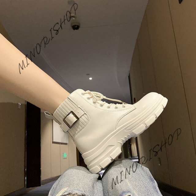 ショートブーツ マーティンブーツ レディース 靴 厚底 ワークブーツ 通学靴 通勤靴 エンジニアブーツ ブーツ 韓国 軽量 美脚 お 