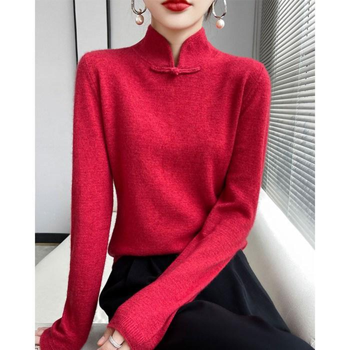 ハイネックニットトップス チャイナ風 モックネック ハイネック ニット 上品 柔らかい ニットセーター 長袖 セーター 新作 