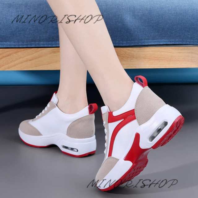 レディース インヒールスニーカー 厚底スニーカー シークレット美脚 レディーススニーカー 厚底 厚底厚底靴 ヒールア 