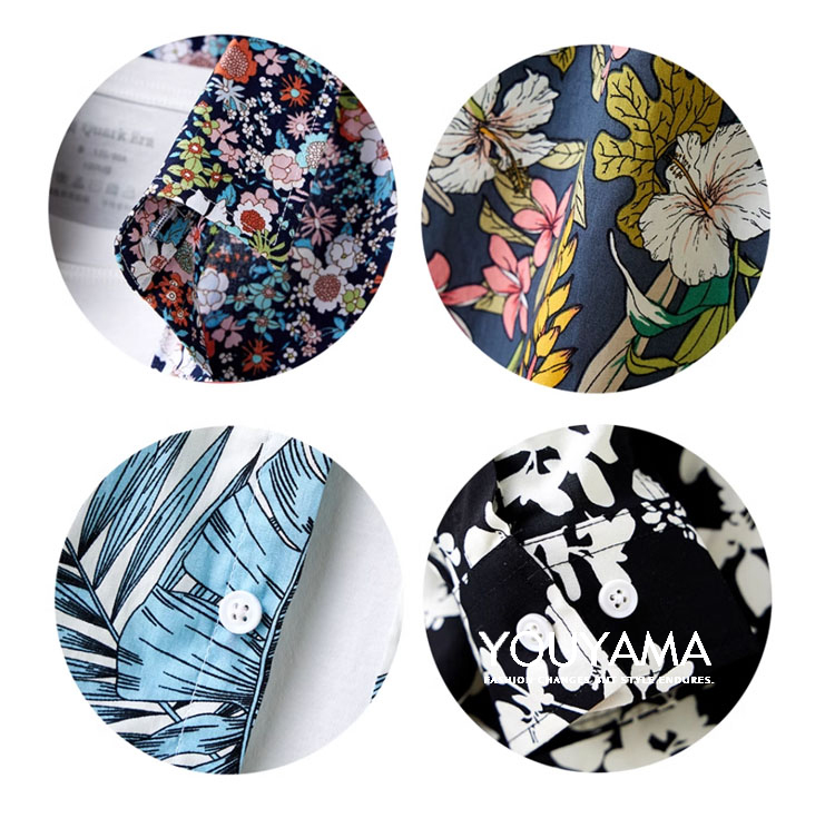 長袖シャツ メンズ 花柄シャツ 夏 カジュアルシャツ シャツ トップス 紳士用 スリム 新作 メンズ 送料無料 カジュアル 