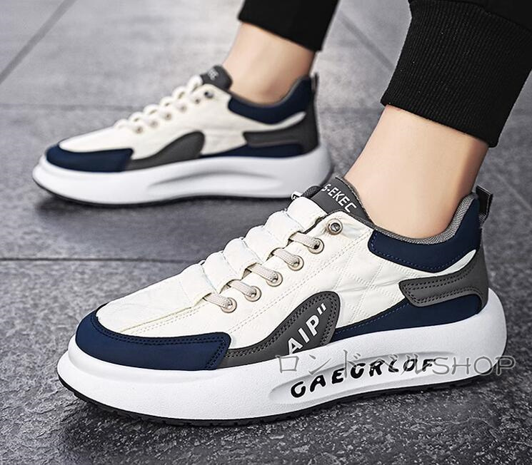 シークレットメンズ スニーカー ローカット レースアップ カジュアル6 8CM 身長UP スポーツ 通学 通勤 インヒールスニーカー 歩きやすい 