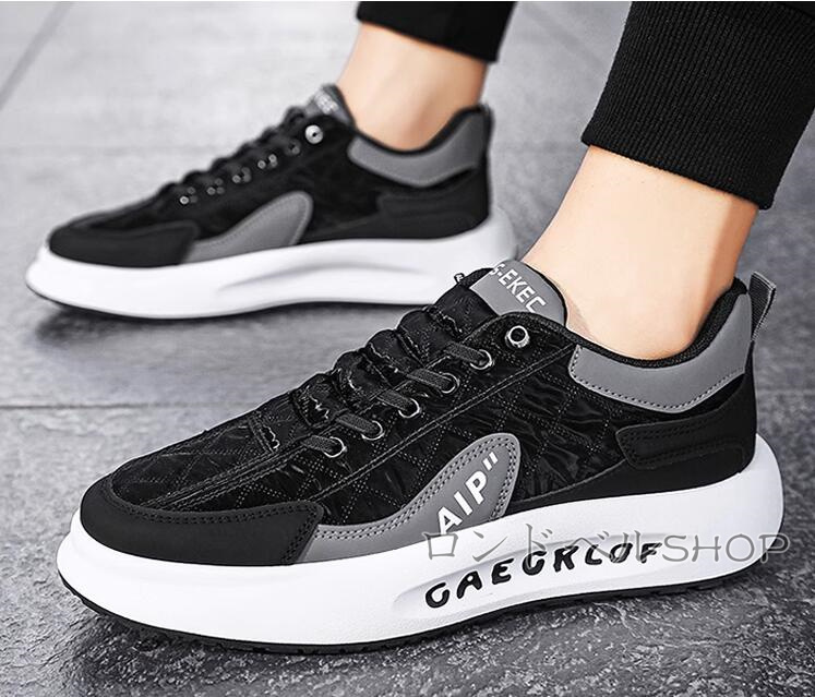 シークレットメンズ スニーカー ローカット レースアップ カジュアル6 8CM 身長UP スポーツ 通学 通勤 インヒールスニーカー 歩きやすい 