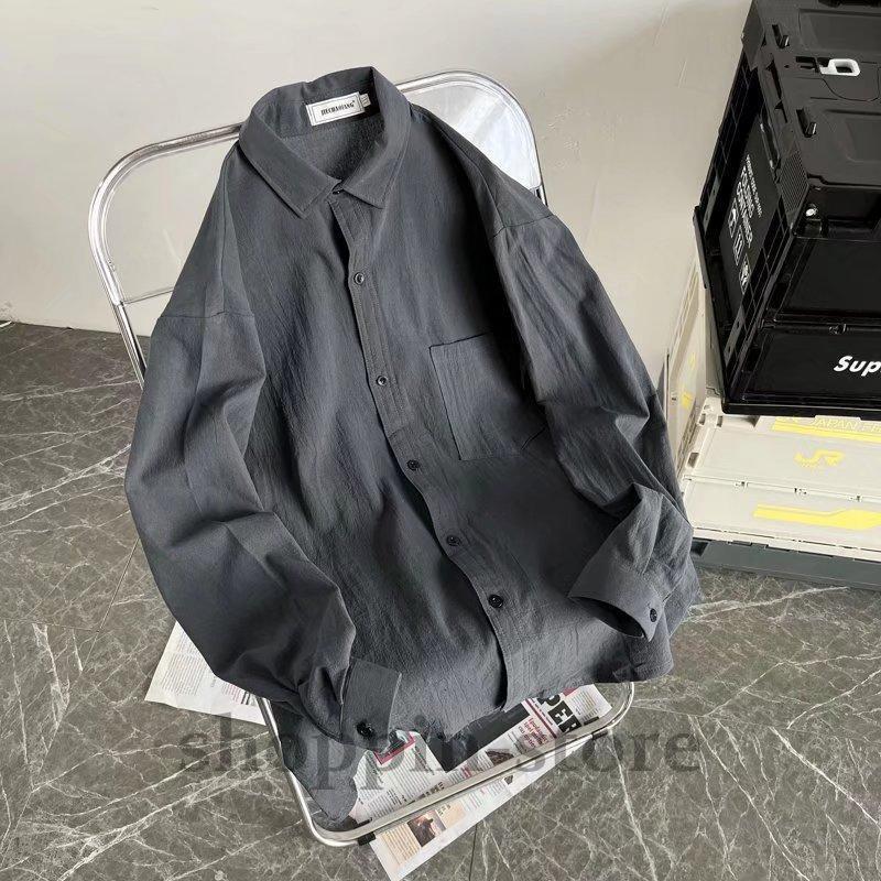 綿麻シャツ男長袖ゆったりカジュアル春秋薄手リネンコート男のトレンド服カップルシャツ寸  