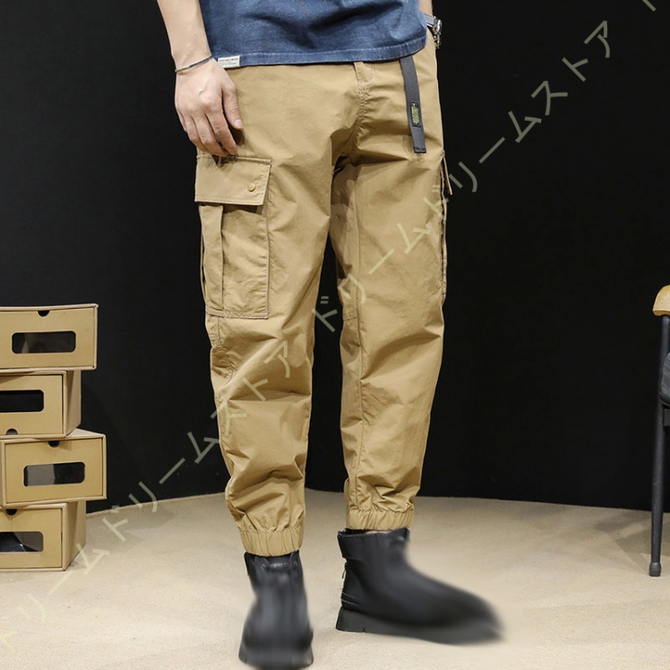 カーゴパンツ メンズ スキニー パンツ ミリタジョガーパンツ ワークパンツ 定番 日常着 ロングパンツ 春夏秋冬 作業ボポケット 綿細身 無地 