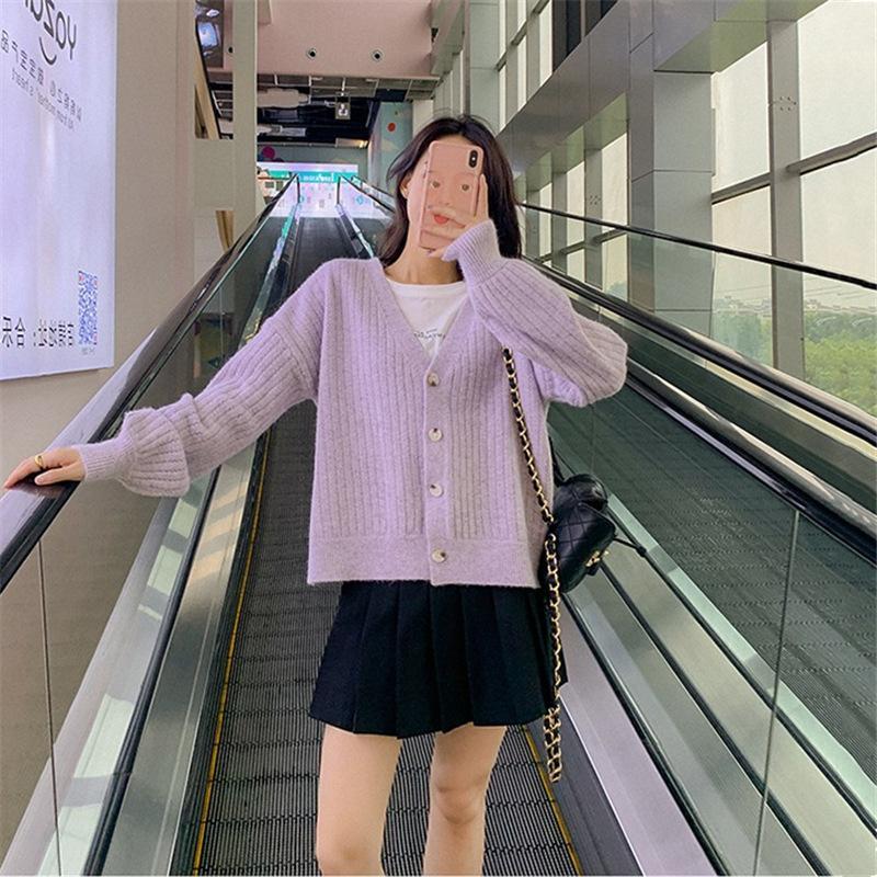 超。 カーディガン レディース ニット セーター Vネック 羽織 ゆったり 長袖 上品 おしゃれ カジュアル 洗える 秋 春 伸縮性 超目玉 ゆる 