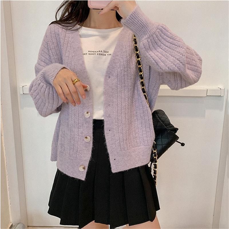 超。 カーディガン レディース ニット セーター Vネック 羽織 ゆったり 長袖 上品 おしゃれ カジュアル 洗える 秋 春 伸縮性 超目玉 ゆる 