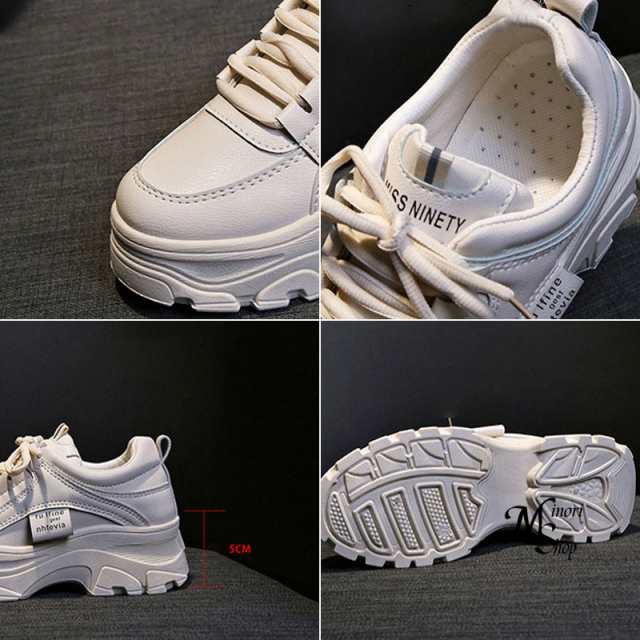 裏起毛あり なし スニーカー レディース 厚底 韓国 秋冬 ダッドスニーカー 白 靴 