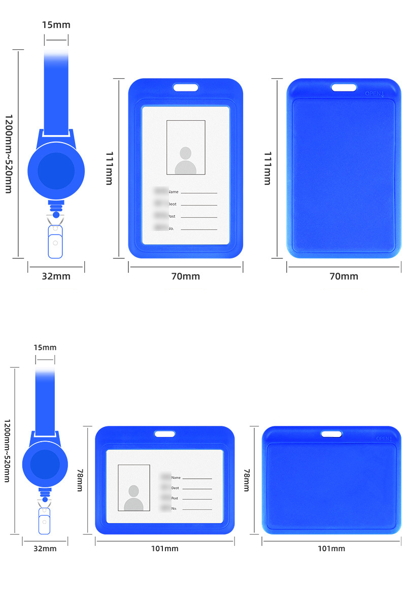 IDケース IDカードホルダー 名札ケース ネームホルダー 横型 縦型 伸びる メンズ ストラップ レディース 社員証 おしゃれ 