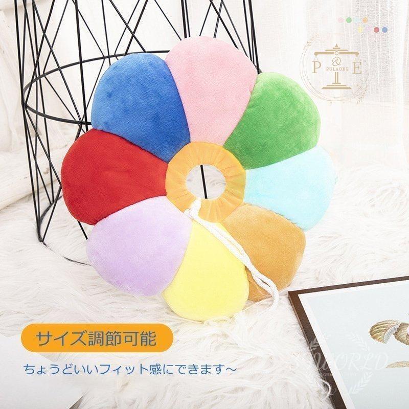 エリザベスソフトタイプ 猫用 猫用品 猫グッズ 犬用 犬用品 犬グッズ エリザベス かわいい 花 ペット用品 クッション ドーナツ 布製 