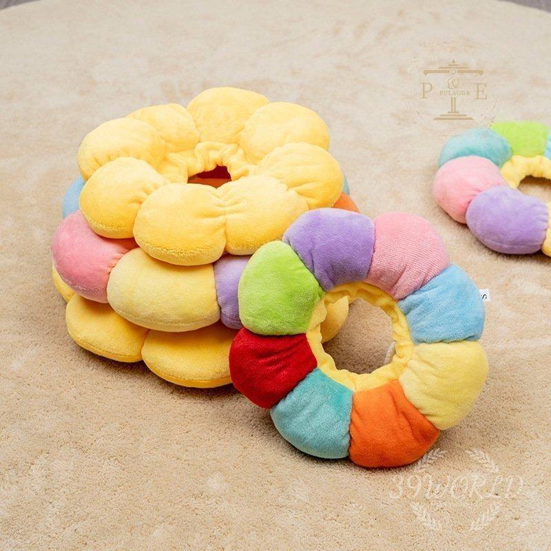 エリザベスソフトタイプ 猫用 猫用品 猫グッズ 犬用 犬用品 犬グッズ エリザベス かわいい 花 ペット用品 クッション ドーナツ 布製 