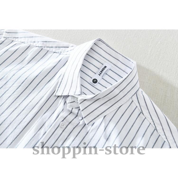 ストライプシャツ メンズ シャツ 100%綿 カジュアルシャツ 長袖シャツ ビジネスシャツ トップス 通勤 