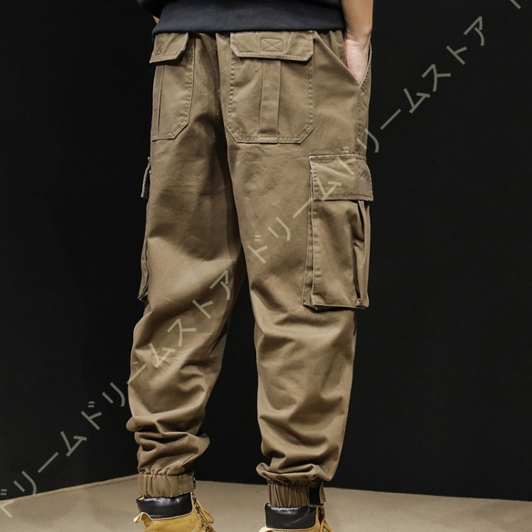 カーゴパンツ メンズ カジュアルパンツ 春夏用 大きいサイズ ポケット ストレッチ 作業服 ワークパンツ ズボン ミリタリーパンツ ゆったり スリム 