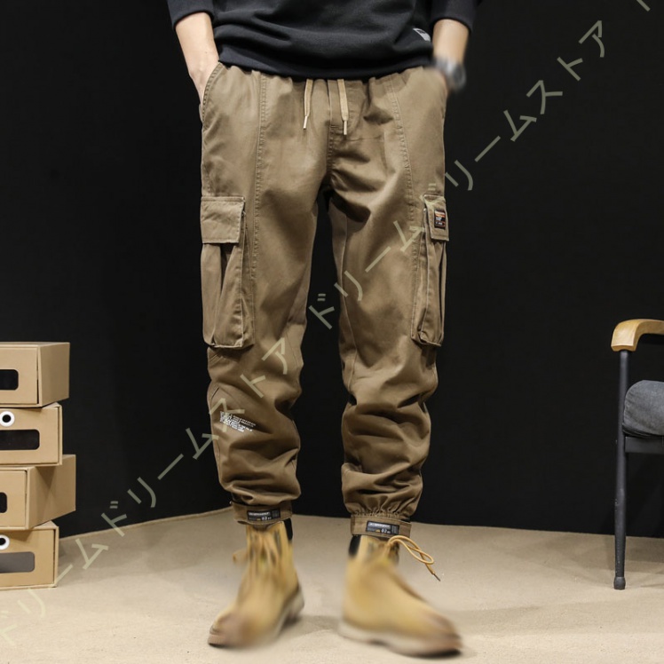 カーゴパンツ メンズ カジュアルパンツ 春夏用 大きいサイズ ポケット ストレッチ 作業服 ワークパンツ ズボン ミリタリーパンツ ゆったり スリム 