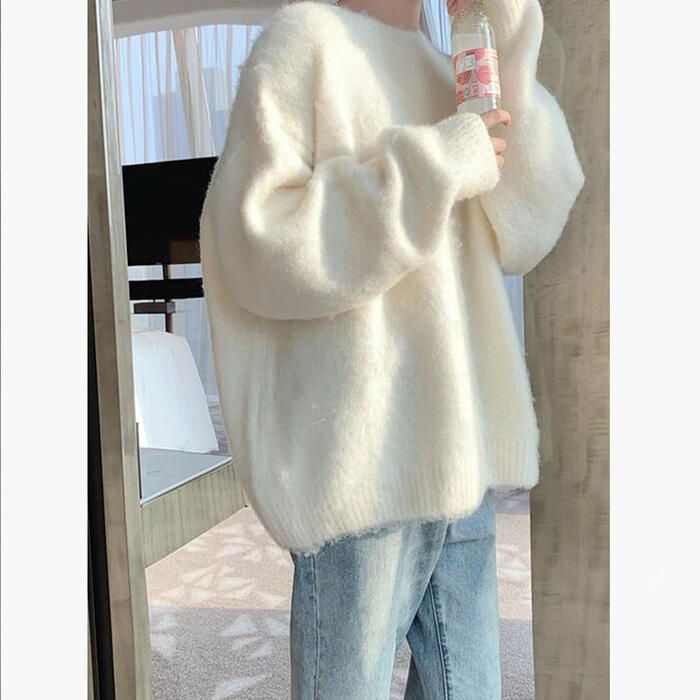 トップス ニット セーター クルーネック レディース きれいめ ゆったり 長袖 可愛い おしゃれ 体型カバー ベーシック カジュアル 大人 シンプル フェミニン 韓 