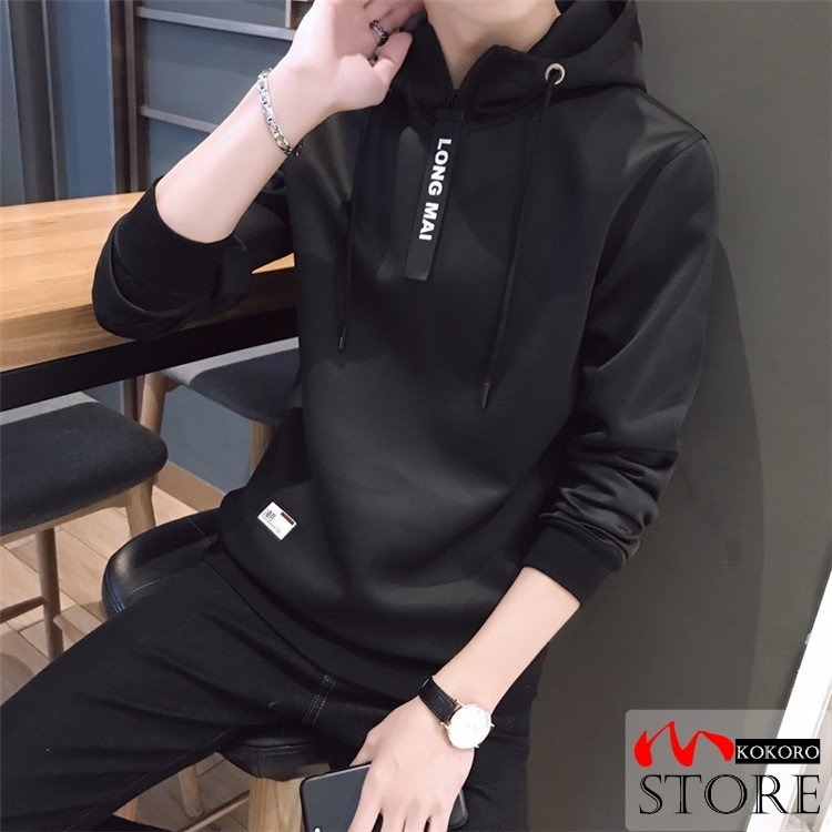 メンズ 長袖 パーカ ハーフジップ プルオーバーフード付き 細身 スリム 秋物 カジュアル 新作 秋服 