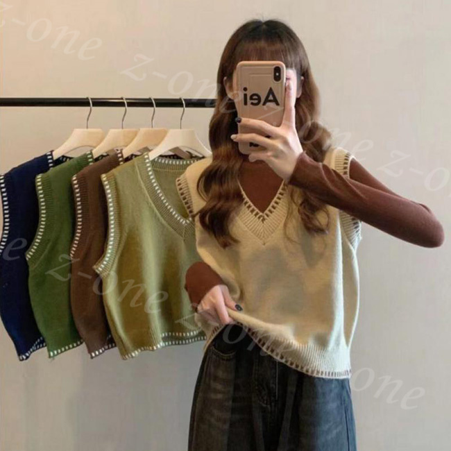 ベスト ニット プルオーバー レディース 新作 Vネック 秋冬 アウター セーター レイヤード 柔らかい 通学 通勤 大人 春 ゆったり 可愛い 保温 体型カバー 学生 