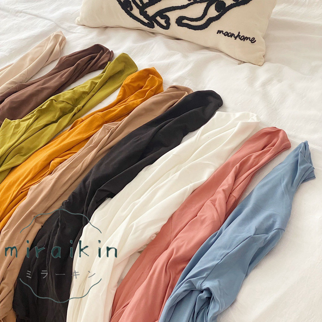 Tシャツ トップス レディース 長袖 タートルネック インナー 50代 40代 黒 カラバリ シンプル 30代 春 秋 モダール 20代 カジュアル ブラック 長袖 無地 