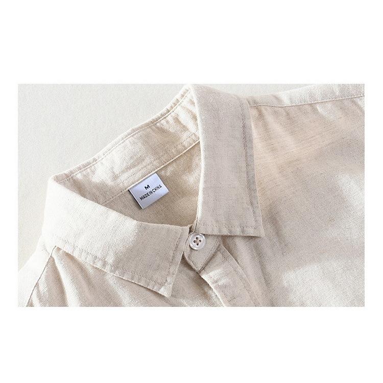 綿麻シャツ メンズ シャツ リネンコットン カジュアルシャツ トップス 通勤 春 秋 清涼 爽快 長袖 夏 