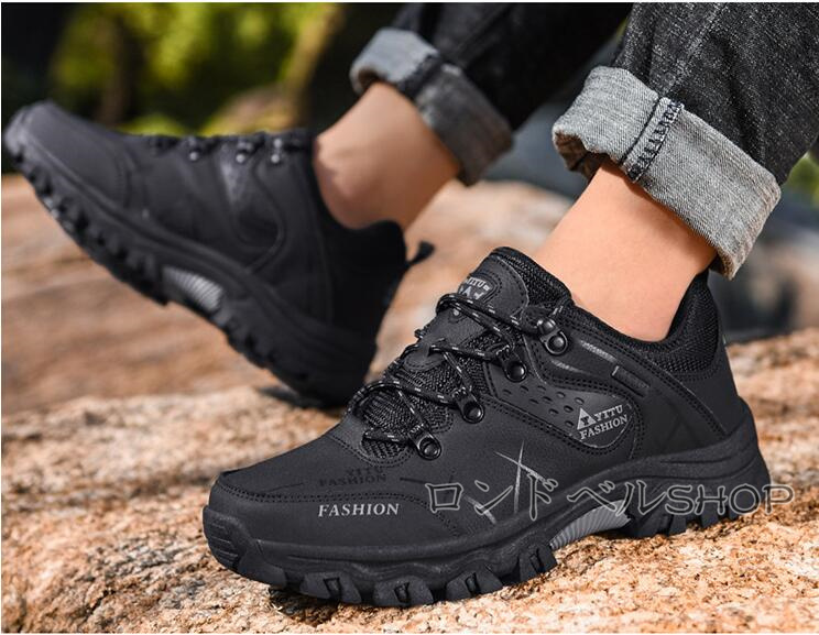 トレッキングメンズ 登山靴 スニーカー 靴 防水機能 ローカット キャンプ クッション性 アウトドア登山 遠足 軽量 ハイキング おしゃれ 