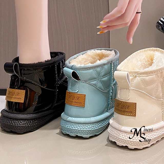 ムートンブーツ レディース ムートン内ボア 歩きやすい 軽い 滑りにくい 防寒 もこもこ 雪 靴 冬 ファー 室内 雨 撥水 あったか 