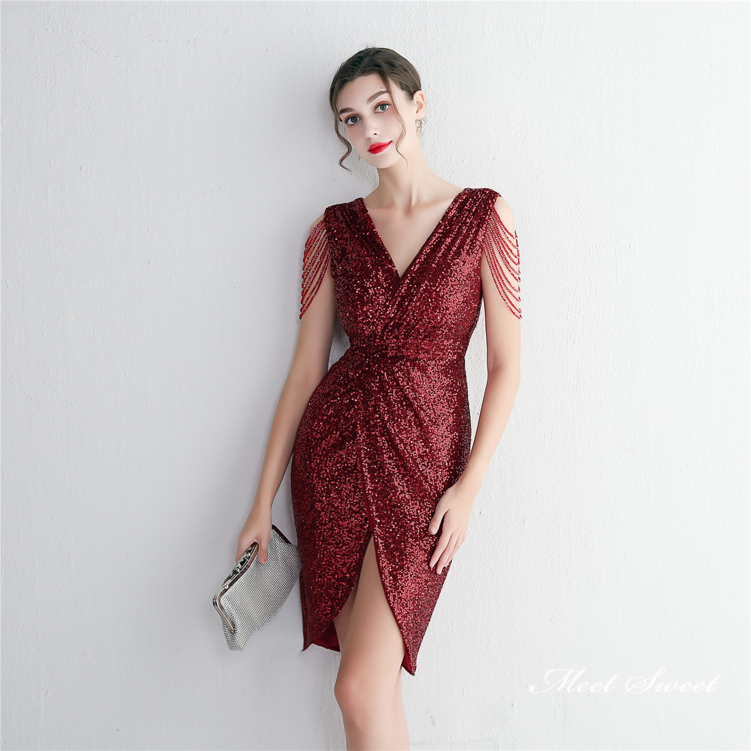 カラードレス ミニドレス パーティードレス 結婚式 二次会 発表会 ミディアムドレス フォーマルドレス 演奏会 演出 ワンピース スパンファスナー 