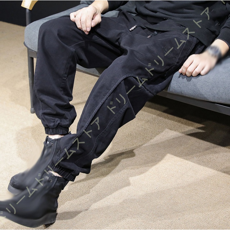 カーゴパンツ メンズ 無地 ズボン ワークパンツ サルエルパンツ ツイル 九分丈 大きいサイズ 作業 テーパードパンツ ゆったり ボトム イージーぱんつ 