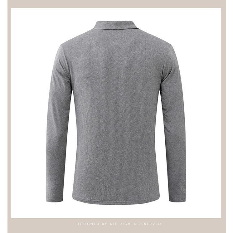 長袖Tシャツ Tシャツ メンズ 速乾性 通気性 弾力性 襟 無地 カジュアル シンプル ストレッチ 長袖 トップス ボタン留め 