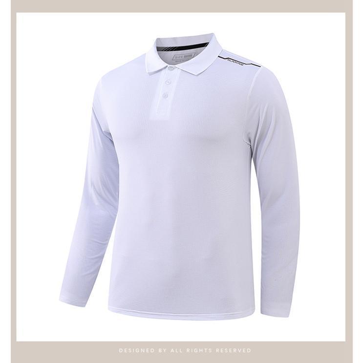 長袖Tシャツ Tシャツ メンズ 速乾性 通気性 弾力性 襟 無地 カジュアル シンプル ストレッチ 長袖 トップス ボタン留め 