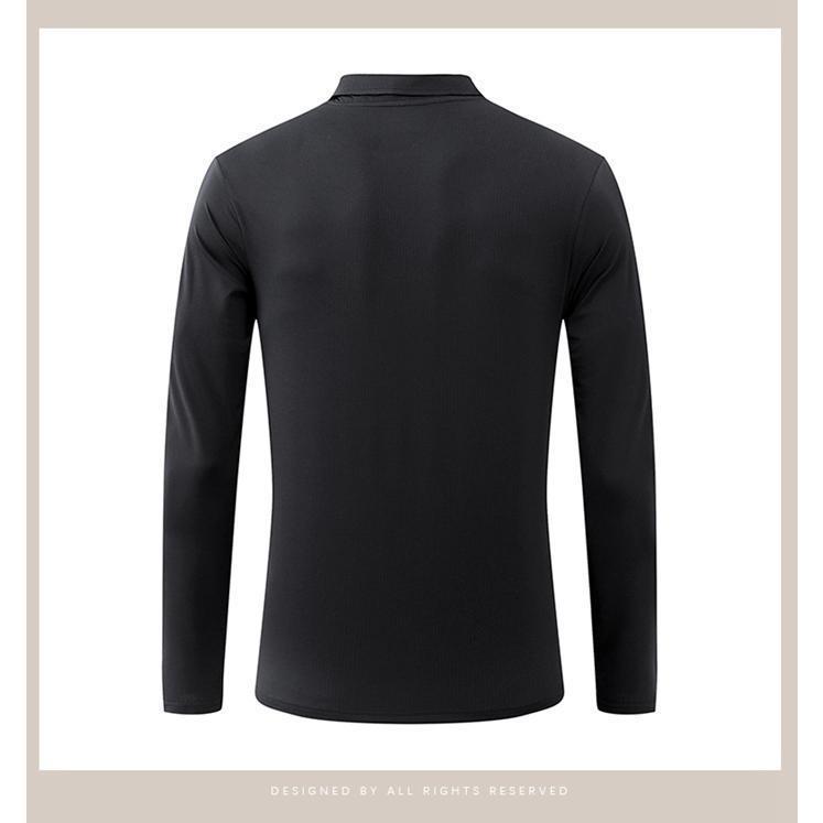 長袖Tシャツ Tシャツ メンズ 速乾性 通気性 弾力性 襟 無地 カジュアル シンプル ストレッチ 長袖 トップス ボタン留め 