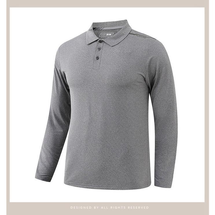 長袖Tシャツ Tシャツ メンズ 速乾性 通気性 弾力性 襟 無地 カジュアル シンプル ストレッチ 長袖 トップス ボタン留め 