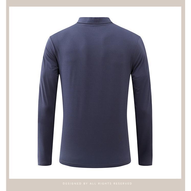 長袖Tシャツ Tシャツ メンズ 速乾性 通気性 弾力性 襟 無地 カジュアル シンプル ストレッチ 長袖 トップス ボタン留め 