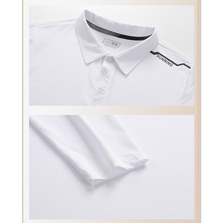 長袖Tシャツ Tシャツ メンズ 速乾性 通気性 弾力性 襟 無地 カジュアル シンプル ストレッチ 長袖 トップス ボタン留め 