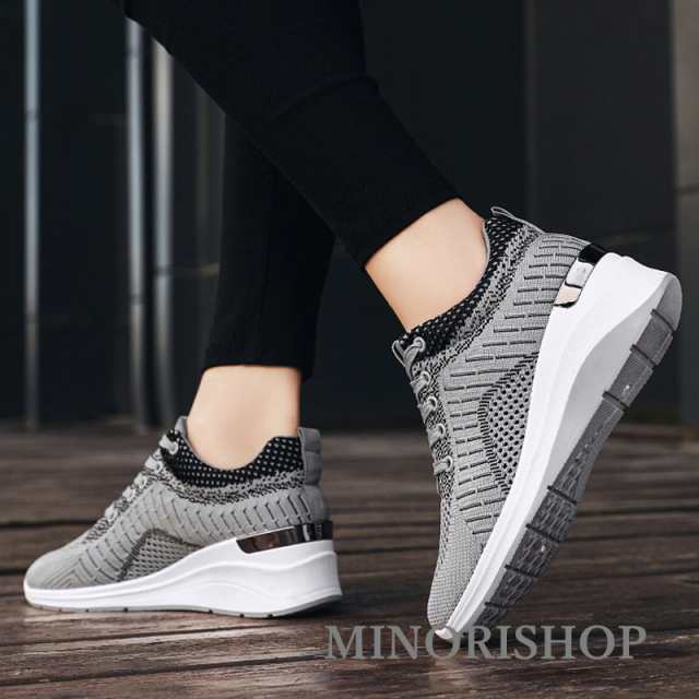 スニーカー レディース 厚底スニーカー レディース ローカットスニーカー ウォーキング厚底 5CM 軽量 ハイヒールスニーカー 通 