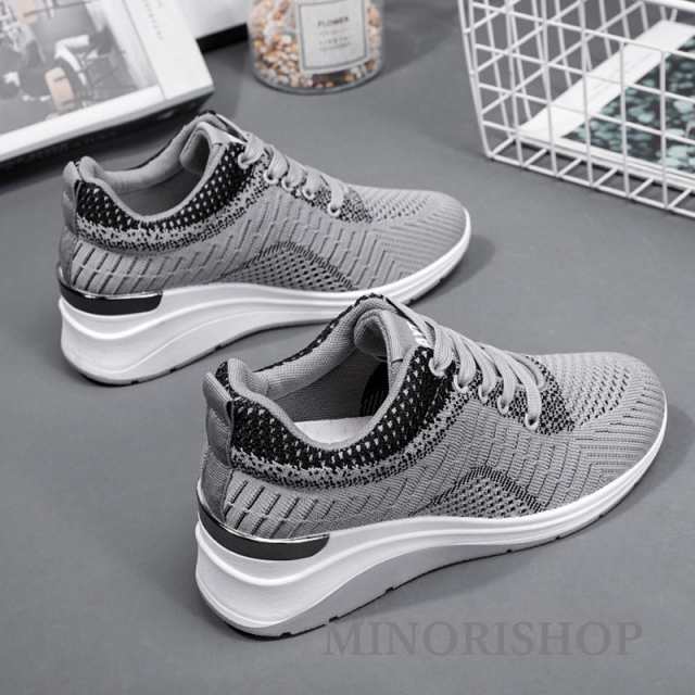 スニーカー レディース 厚底スニーカー レディース ローカットスニーカー ウォーキング厚底 5CM 軽量 ハイヒールスニーカー 通 