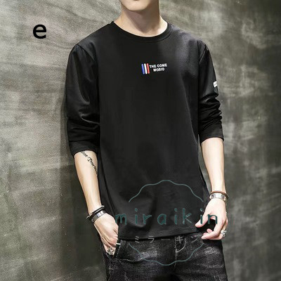 Tシャツ メンズ 春 長袖 無地 ロンT ロングT 夏 ゆったり カットソー 英文字 春 送料無料 カジュアル 大きいサイズ かっこいい ティーシャツ カジュアル 