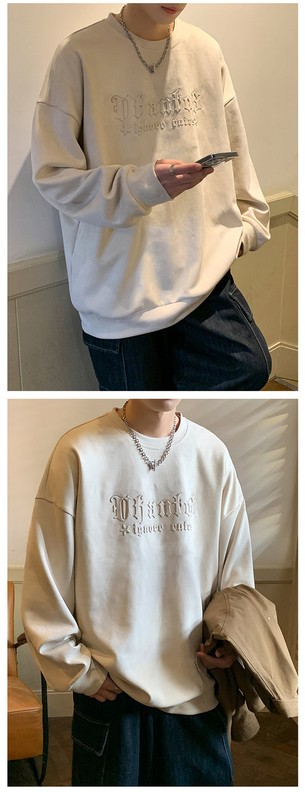 トレーナー メンズ プルオーバー ブラック 長袖 スポーツウェア 長袖 韓国ファッション デザイン 春秋 英語文字 プリント 丸襟 Uネック 送料無料 