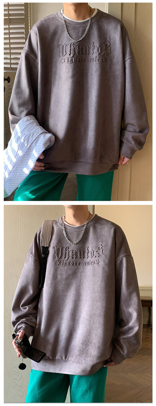 トレーナー メンズ プルオーバー ブラック 長袖 スポーツウェア 長袖 韓国ファッション デザイン 春秋 英語文字 プリント 丸襟 Uネック 送料無料 