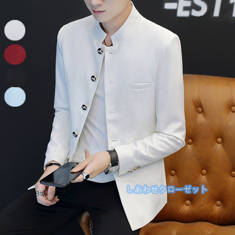 テーラードジャケット メンズ おしゃれ ブレザージャケット カジュアルスーツ 立ち襟 フォマールスーツ アウター 春秋冬 紳士用 ビジネススーツ 通勤 