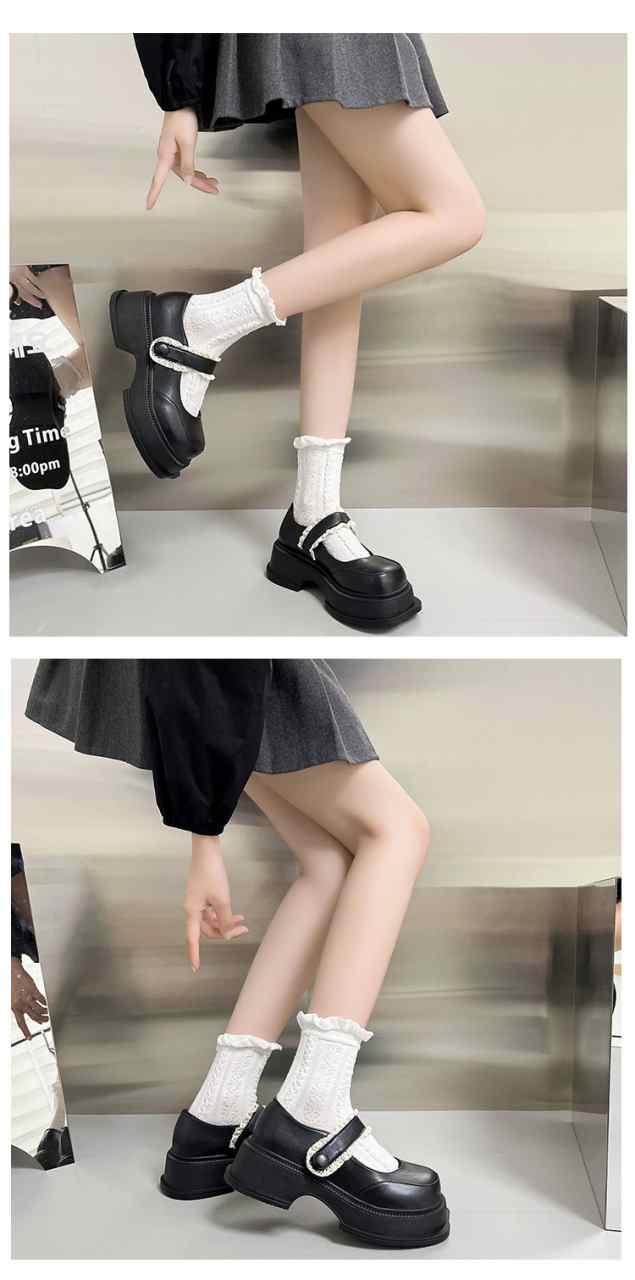 パンプス レディース 5CMアップ 厚底パンプス 黒 ブラック 前厚 厚底靴 シンプル レディース パンプス カジュアル シ 