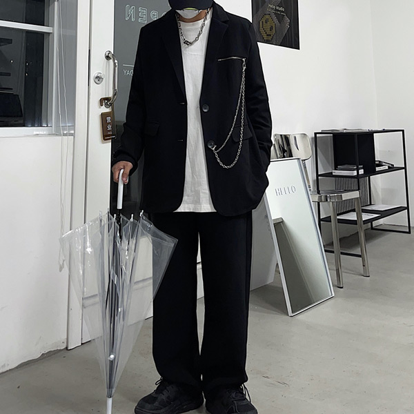 あり ジャケット パンツ セットアップ パンツスーツ カジュアルスーツ ヒップホップ 大きいサイズ ダンス 衣装 白 服 黒 韓国ファッション オーバーサイズ 